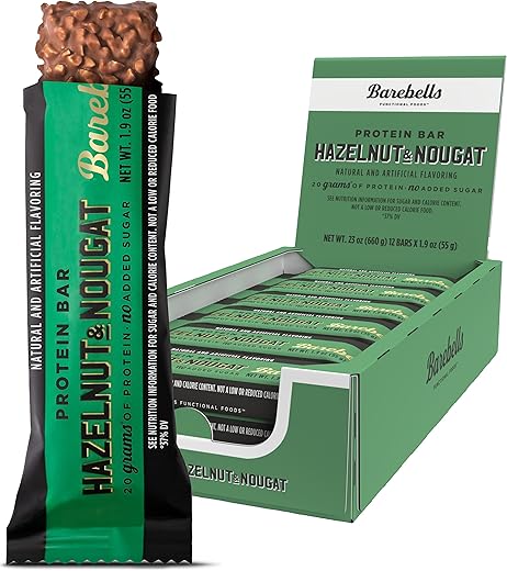 Accpo - Barebells Barras de Proteína Avelã 55g – Energia e Sabor Delicioso
