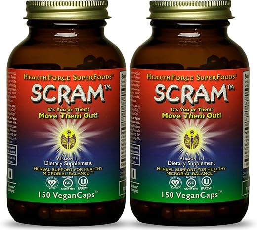HEALTHFORCE SUPERFOODS - HealthForce SuperFoods Scram – Suplemento Herbal com Cardo Mariano e Artemísia | 60 cápsulas | Detox e Limpeza do Organismo