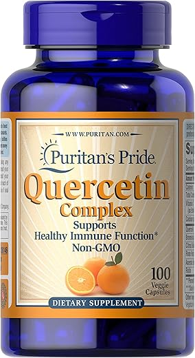Puritan's Pride - Puritan’s Pride Quercetin Complex com Vitamina C, Suporte para a Saúde Respiratória Superior, 100 comprimidos