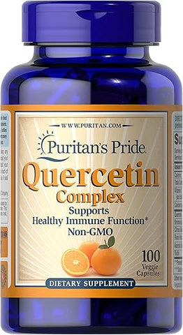 Puritan's Pride - Puritan’s Pride Quercetin Complex com Vitamina C, Suporte para a Saúde Respiratória Superior, 100 comprimidos