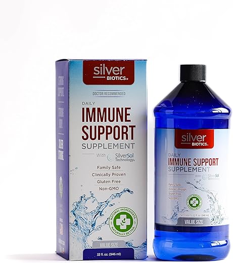 American Biotech Labs - Silver Biotics Nano SilverSol Ag₄O₄ 10 PPM | Suporte Imunológico Natural | 946 ml | Bio-Hacking para Fortalecimento do Sistema Imunológico