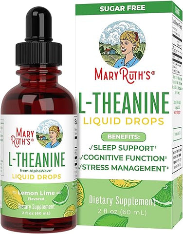 MaryRuth Organics - MaryRuth’s L Theanine 200mg Gotas Líquidas | Suporte ao Humor para Adultos  MaryRuth