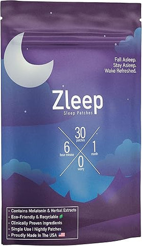 Zleep - Patches de Sono com Complexo dos Sonhos e Melatonina para Promover um Sono de Qualidade e Reduzir o Cansaço