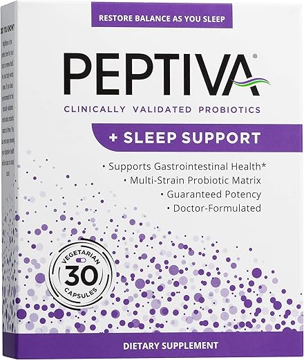 26 Bilhões UFC Probiótico e Suporte ao Sono – Multi-Strain Probiótico Clinicamente Validado – Lactobacillus e Bifidobacterium, Melatonina – 30 Unidades - Peptiva