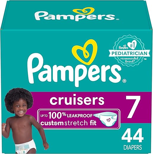 Cruisers Tamanho 7 – 44 Unidades, Fraldas Descartáveis para Bebês Ativos com Ajuste Personalizado - Pampers