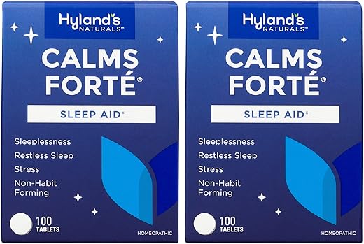 Hyland's - Hylands Calms Forte 100’s – 1 Ct, 2 Pack | Alívio natural do estresse e ansiedade | Hylands