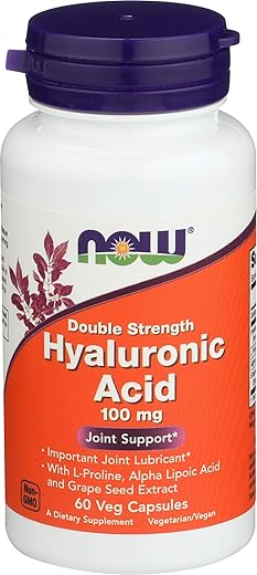 NOW Foods - Now Foods Ácido 100mg 2X 60 Vc Ácido Hialurônico, 60 CT