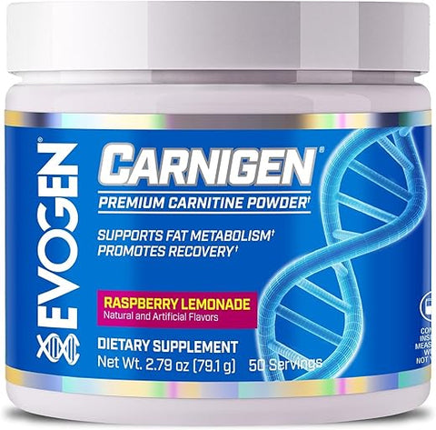 Carnigen Framboesa Limonada | Pó Termogênico de Carnitina, Tartrato de Carnitina, Acetil-L-Carnitina, Fumarato de Carnitina, Bioperina, 50 Porções - Evogen