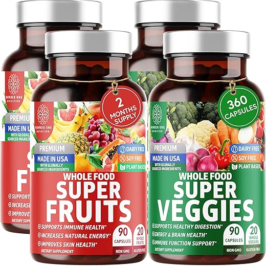 Number One Nutrition - N1N Premium Super Fruits – Pacote com 4 unidades – Frutas Super Premium