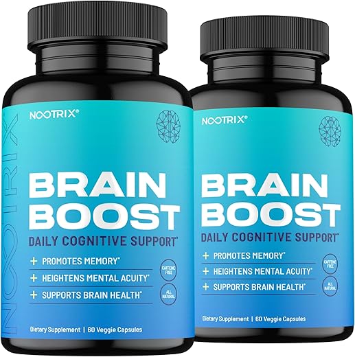 Nootrix - Suplemento Nootrópico Brain Boost | Suporte à Memória, Foco Mental e Saúde Cognitiva | Marca em Destaque