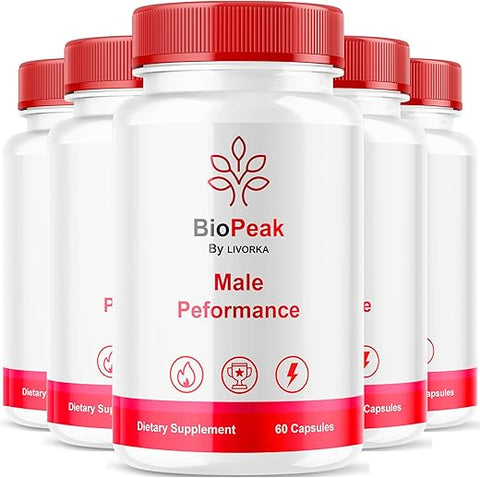 LIVORKA - (5 Pacotes) Cápsulas BioPeak, Fórmula Avançada de Suporte BioPeak (300 Cápsulas)