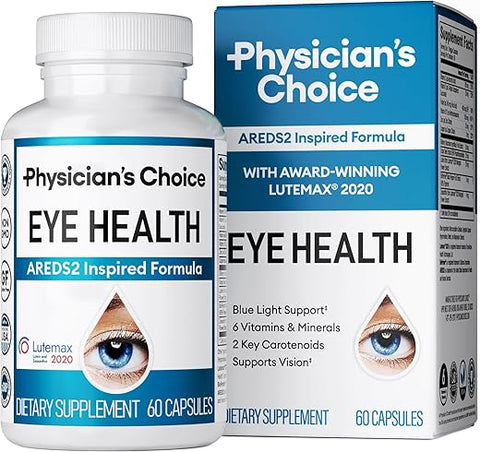 Physician's CHOICE - Areds 2 Vitaminas para os Olhos – Luteína, Zeaxantina – 60 cápsulas