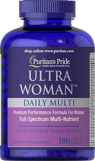 Puritan's Pride - Puritan’s Pride Ultra Mulheres Diário Multi Liberação Gradual, 180 Comprimidos – Marca Primeiro