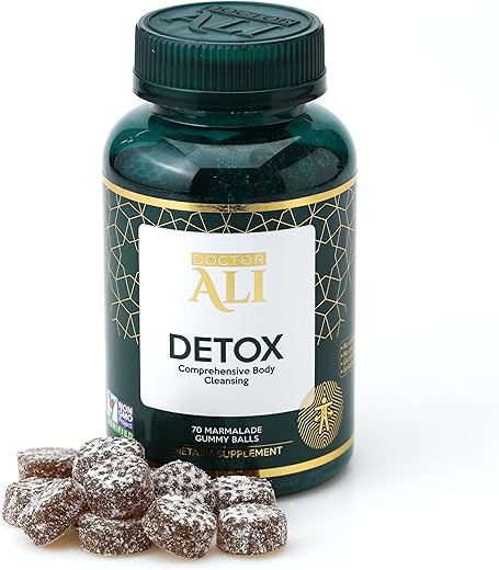 MEHRIGIYO - Doctor Ali – Gomas Detox para Limpeza Completa do Corpo | Ingredientes Orgânicos | 70 Unidades | Sem Glúten | Sem Gelatina | Não-OGM | Halal