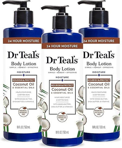 Dr Teal's - Dr Teal’s Loção Corporal de Óleo de Coco – Hidratação Intensa – 250ml