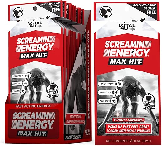 VITAL 4U - Screamin Energy Max Hit – Energético Máximo com Ginseng 60ml