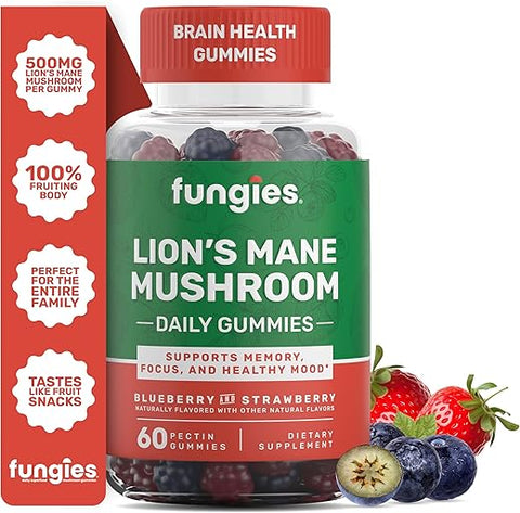 Fungies - Gomas de Cogumelo do Leão | Mirtilo | 60 g