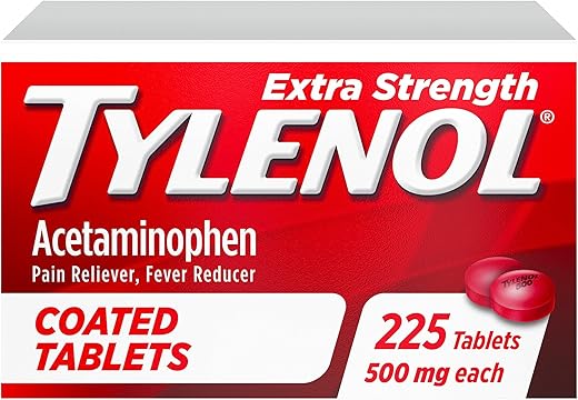 Extra Forte Comprimidos Revestidos, Alívio da Dor para Adultos com Acetaminofeno - Tylenol
