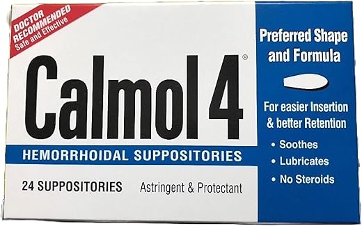 Choice One - CALMOL-4 Supositórios 24 Unidades | Alívio Rápido | Fórmula Calmante | Marca CALMOL