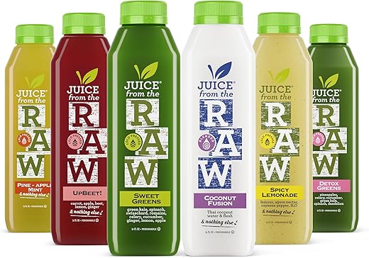 2-Day Juice Cleanse com Fusão de Coco por Juice From the RAW® – Sucos 100% Naturais e Preparados a Frio (12 Garrafas Totalizando 12 ml)