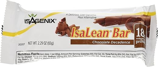 Isagenix - Barras de Chocolate Decadence ISAGENIX 10 unidades, 65g por barra