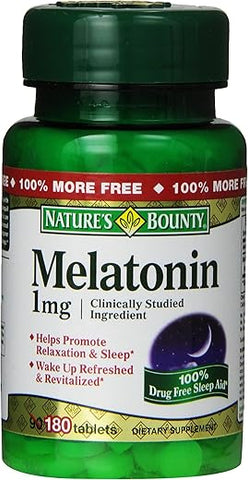 Nature's Bounty - Natures Bounty Melatonina 1mg, 180 Comprimidos (Pacote com 3) – Compre Agora!