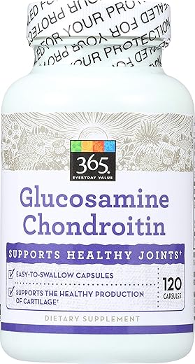 Glucosamina Condroitina, 120 ct – Fórmula de Alta Qualidade para Saúde das Articulações - 365 Everyday Value