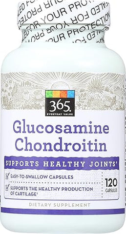 Glucosamina Condroitina, 120 ct – Fórmula de Alta Qualidade para Saúde das Articulações - 365 Everyday Value