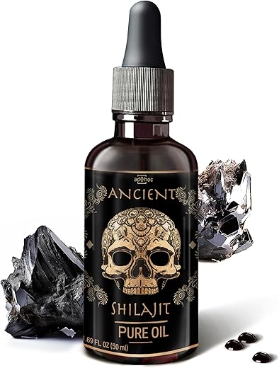 ad hoc - Gotas de Shilajit Puro do Himalaia – Suporte à Resistência, Melhora o Desempenho Físico – Resina Orgânica Autêntica de Shilajit – Ácido Fúlvico Húmico – Suplemento Mineral – Fácil de Usar