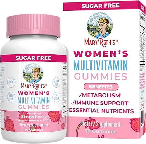 MaryRuth Organics - MaryRuth’s Multivitamina para Mulheres 14 | Gomas Multivitamínicas para Mulheres | Suporte Imunológico Diário | Vitaminas Gomosas para Cabelo, Pele e Unhas | Sem Açúcar | 60 g