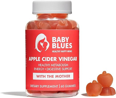Gomas de Vinagre de Maçã Baby Blues – Veganas, Não-OGM – 100g