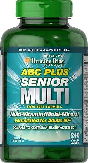 Puritan's Pride - Puritan’s Pride Abc Plus Sênior Multivitamínico Multimineral, 240 Comprimidos