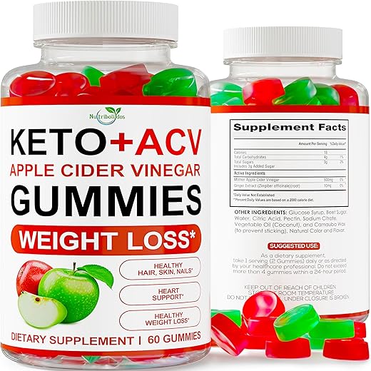 Nutribolidos - Keto ACV Gummies: Suplemento de Gomas de Cetona e Vinagre de Maçã para Emagrecimento Avançado – Perda de Peso Rápida – Detox – Limpeza – Kelly Clarkson