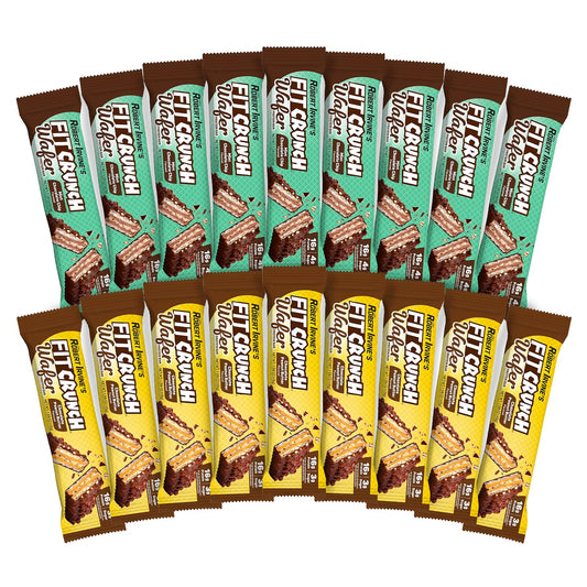 Fit Crunch - FITCRUNCH Wafer Barras de Proteína, 16g de Proteína, Criadas por Robert Irvine
