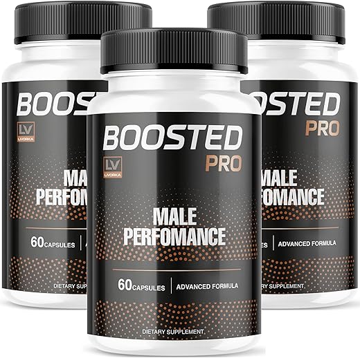 LIVORKA - Boosted Pro – 3 Pack de Desempenho Masculino, Cápsulas Avançadas, Suplemento Dietético Natural – Fórmula Avançada – Marca Boosted Pro