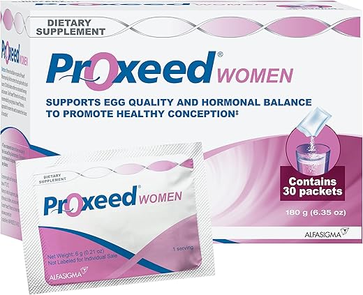 Women | Equilíbrio Hormonal, Ovulação, Fertilização e Qualidade dos Óvulos* | Suporte para Concepção Saudável | 30 Pacotes (30 Dias de Suprimento) - Proxeed
