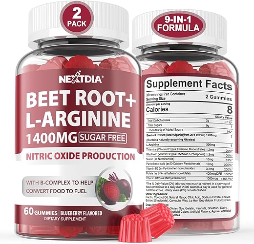 Nextdia - Gomas de Beterraba – Deliciosas e Nutritivas – 100% Natural – Marca: Beet Boost – 60 g
