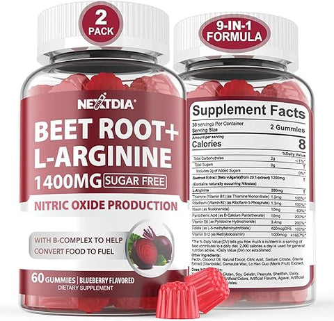 Nextdia - Gomas de Beterraba – Deliciosas e Nutritivas – 100% Natural – Marca: Beet Boost – 60 g