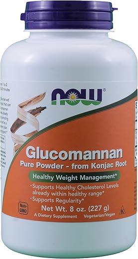 NOW Foods - Glucomannan em Pó 100% Puro Now Foods 227g (Pacote com 2)