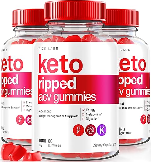 rize labs - (3 Pacotes) Gomas Keto Ripped ACV, Oficial Keto ACV Gummies Suporte Avançado para Perda de Peso, Keto Ripped 5000mg, Vinagre de Maçã Natural com Minerais, Keto Rip Keto ACV