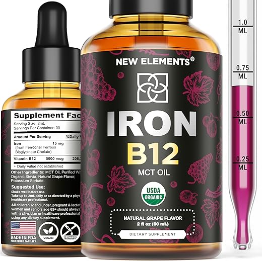New Elements - Suplemento Líquido de Ferro para Mulheres – Marca em Destaque