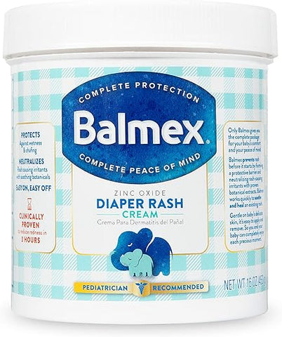 Creme para Assaduras Diárias de Bebê, Proteção Completa Comprovada Clinicamente para Reduzir Vermelhidão em Apenas uma Aplicação*, com Óxido de Zinco Botânicos, Recomendado por Pediatras - Balmex