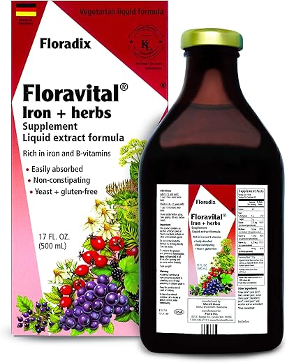vital – Suplemento de Ferro Líquido 500ml – Vegano, Não-OGM - Flora