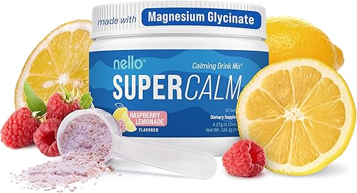 Supercalm Drink Mix – Ashwagandha KSM 66, Magnésio Glicinato, L-Teanina, Vitamina D3 – Extrato de Raiz de Ashwagandha, Magnésio - Nello