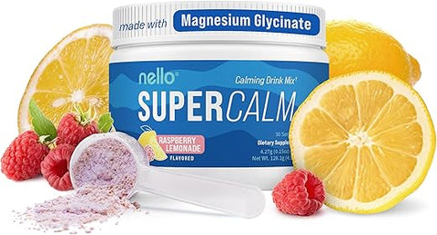Supercalm Drink Mix – Ashwagandha KSM 66, Magnésio Glicinato, L-Teanina, Vitamina D3 – Extrato de Raiz de Ashwagandha, Magnésio - Nello