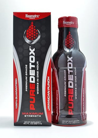 Detox Pure - Neometrx Bebida Detox Máxima Força no Mesmo Dia, Sabor Ponche Jamaicano, 20 ml, Embalagem de 1 unidade