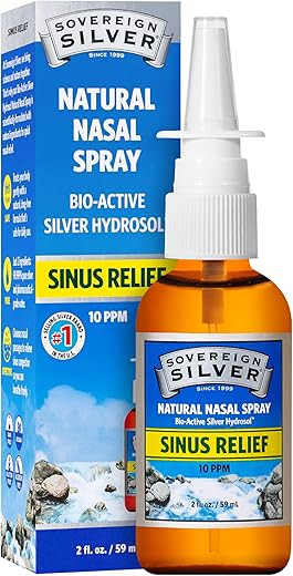 Hydrosol Bio-Ativo de Prata Coloidal para Suporte Imunológico – 10ppm – 60ml – Spray Nasal - Sovereign Silver