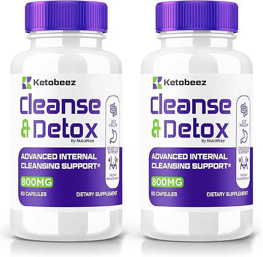 NutraRize - (2 Pacotes) Ketobeez Cleanse – Limpeza Detox para Emagrecimento – 500g | Produto Detox para Perda de Peso | Marca Ketobeez