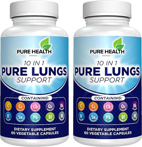 Pure Health Brands - 10 em 1 – Desintoxicação Pulmonar: Limpeza e Cuidado para seus Pulmões | Marca: Lung Detox