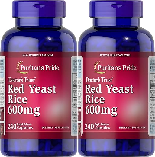 Puritan's Pride - Puritan’s Pride – Cápsulas de Arroz Vermelho 600 mg, 240 Unidades, Embalagem com 2 – Compre Agora!